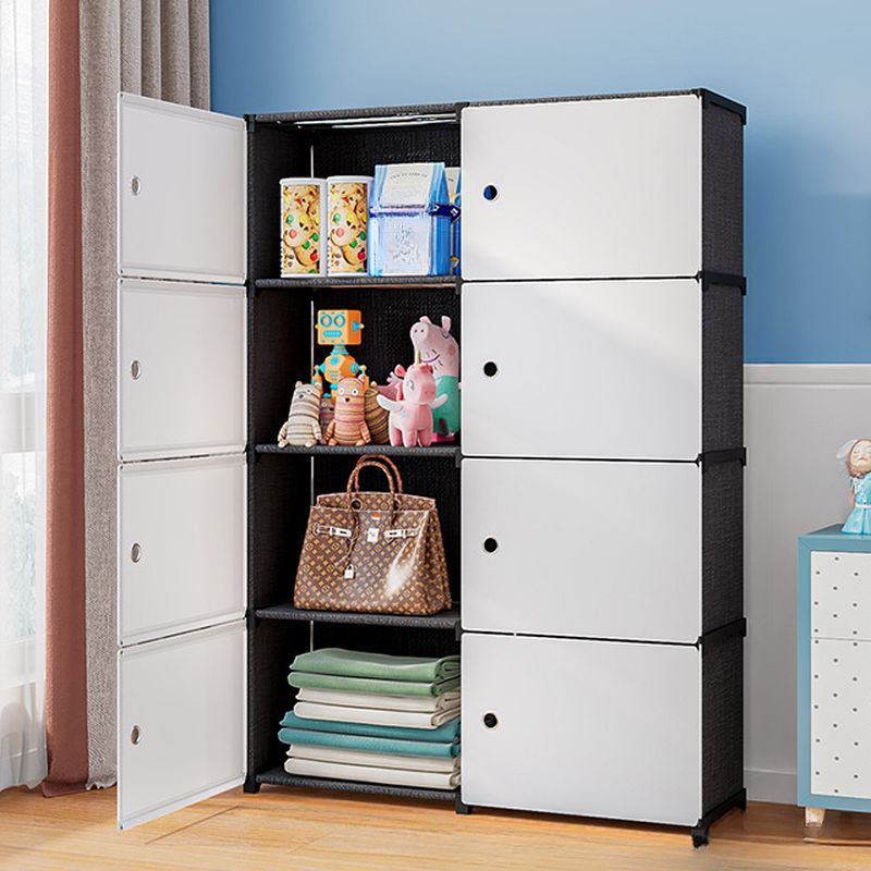 MHome 4-Tier Dustproof Modular Storage Cabinet(Transparent)