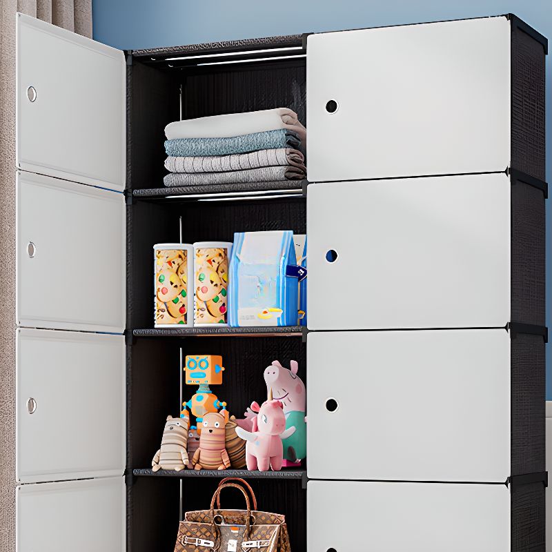 MHome 4-Tier Dustproof Modular Storage Cabinet(Transparent)