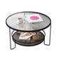 MFurn Round Coffee Table – Modern Double-Layer Living Room Side Table