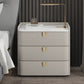 MFurn Faux Marble Top Nightstand with 3 Drawers – Modern Drawer Storage Cabinet for Bedroom & Living Room