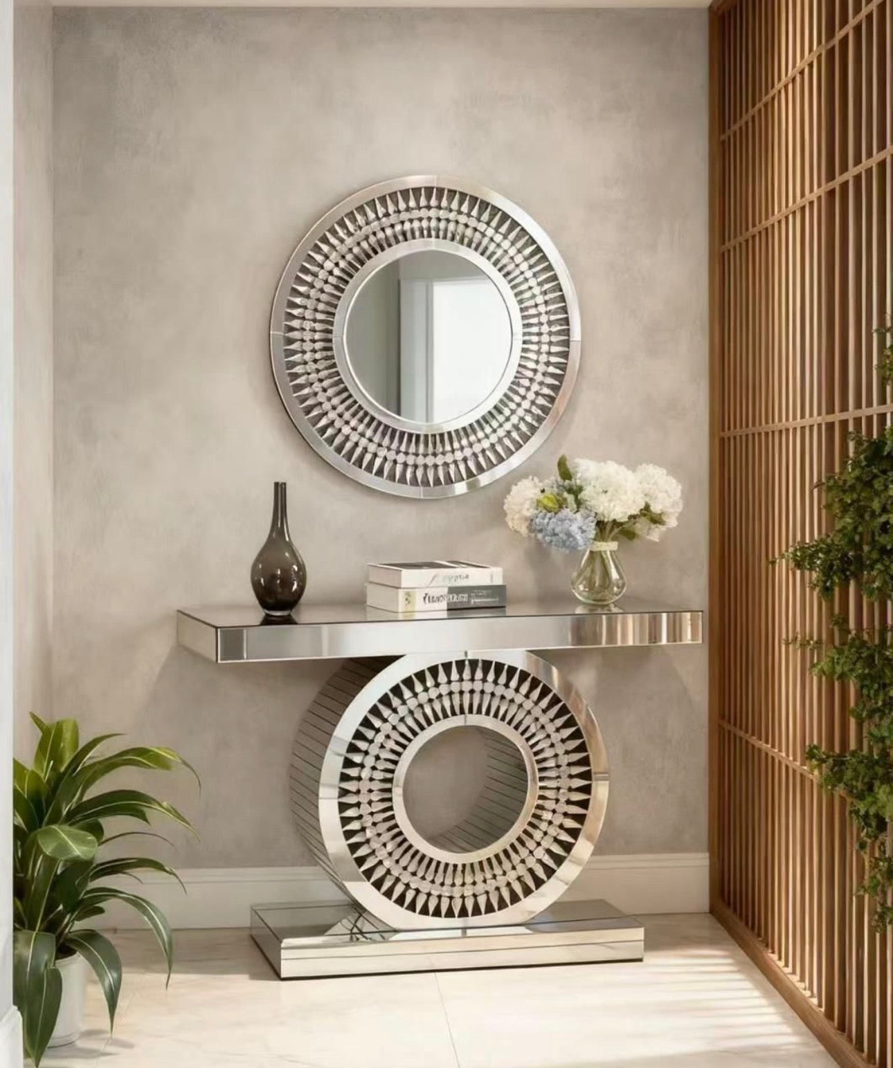 MFURN Retro Mirror & Console Set