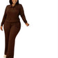 Ladies Knit Polo Tracksuit 2pc-Various