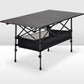 MHome Folding Camping Table – Adjustable Aluminium Outdoor Table with Storage