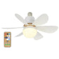 Ceiling Fans With Remote Control and Light LED Lamp Fan E27 Converter Base Smart Silent Ceiling Fan