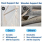 Hammock Chair Swing Removable Support Rod, Hanging Hardware Kit, with Side Pockets for Indoor and Outdoor Home Bedroom