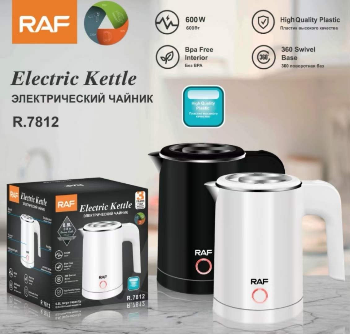RAF Electric Kettle, White, 600 Watt