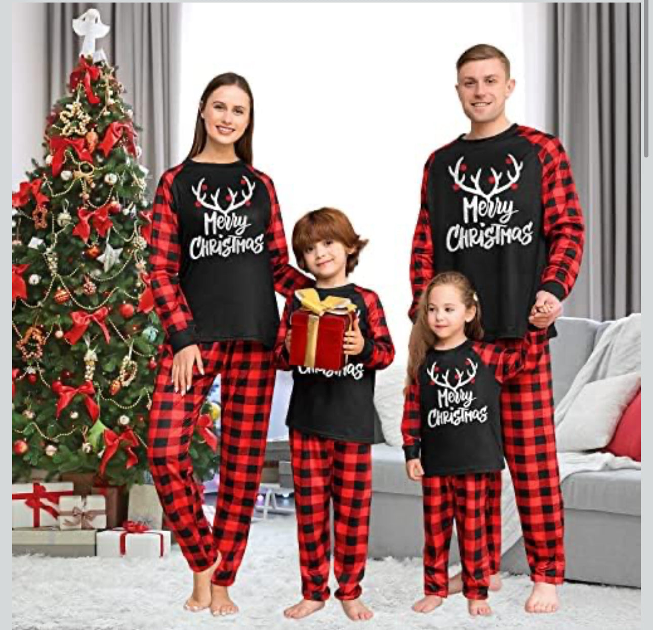 Family Christmas Pyjamas Set Christmas Cute Print Pajamas Festival Party Holiday Sleepwear Nightwear for Women Men Boys & Girls- Various Options