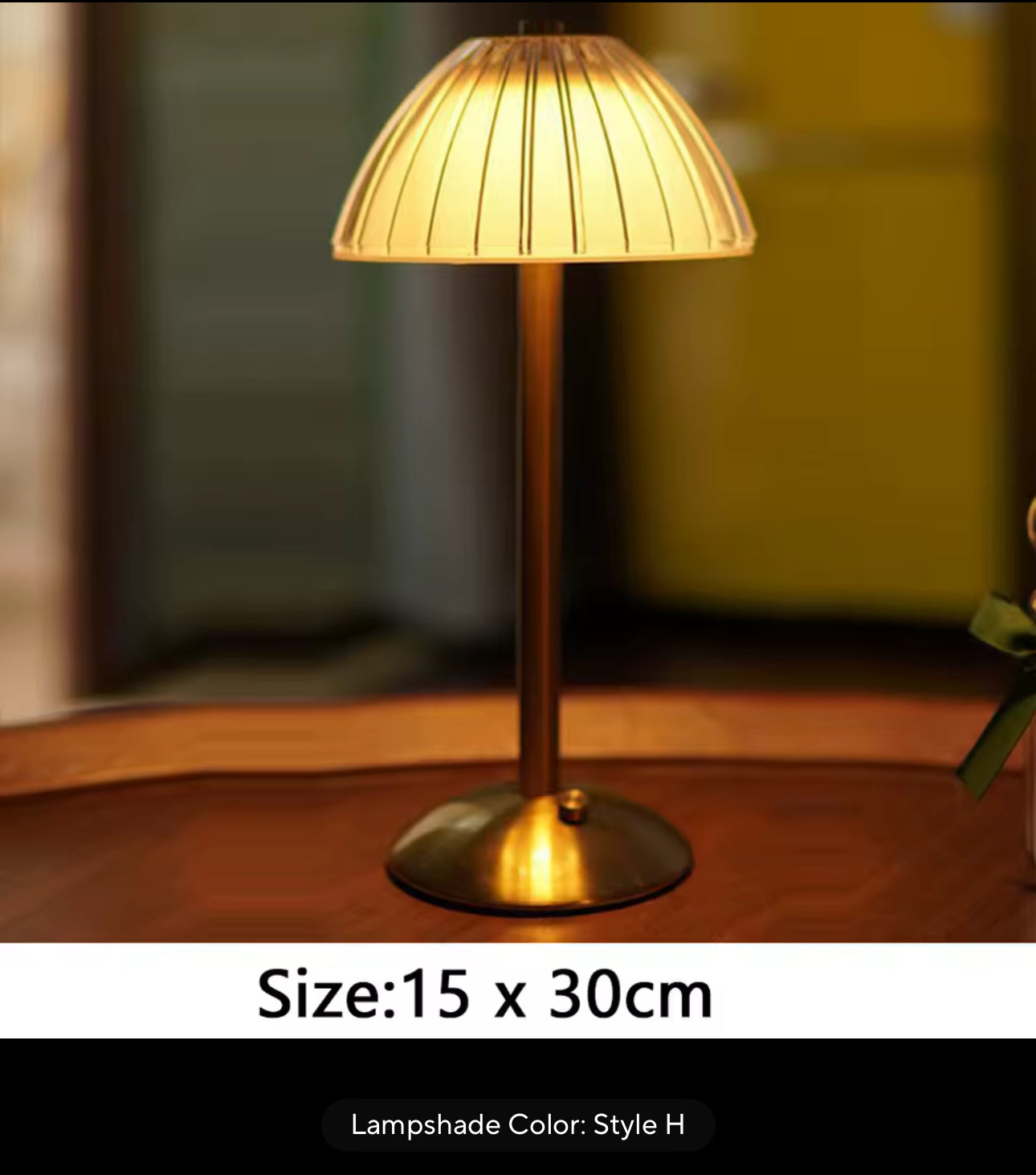 MTech Nordic Crystal Rechargeable Table Lamp LED Bar Lamp Touch Dimmable Golden Desk Lamp Living Room Bedroom-Various Options