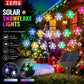 MHome Solar Snowflake String Lights 8 Modes Waterproof Outdoor For Garden Patio Christmas Decoration-20LED 5M
