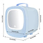 Mini Fridge Portable Beauty Cosmetics LED Mirror Makeup Refrigerator Cooler 6Litre White Only