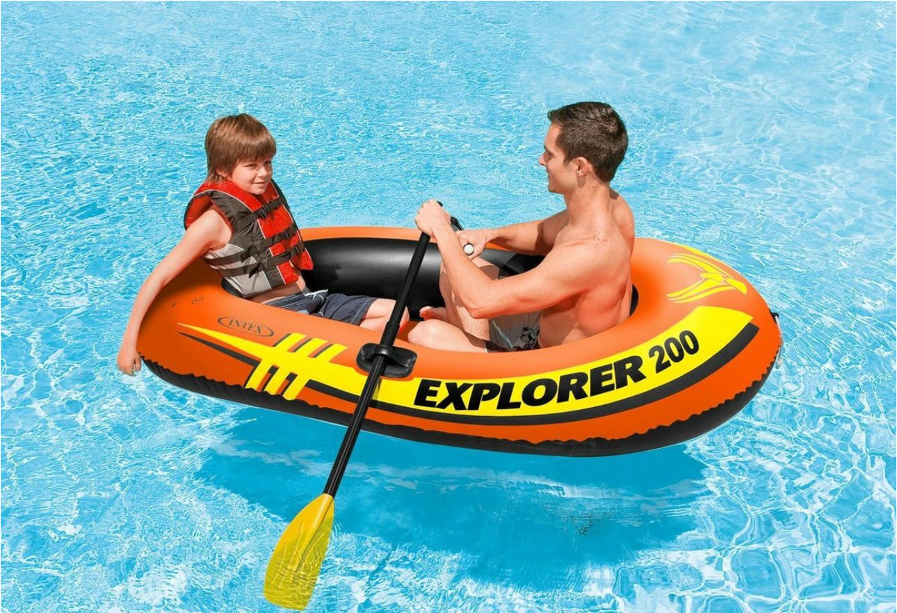 Explorer 200 Inflatable Boat with Oars and Hand Pump