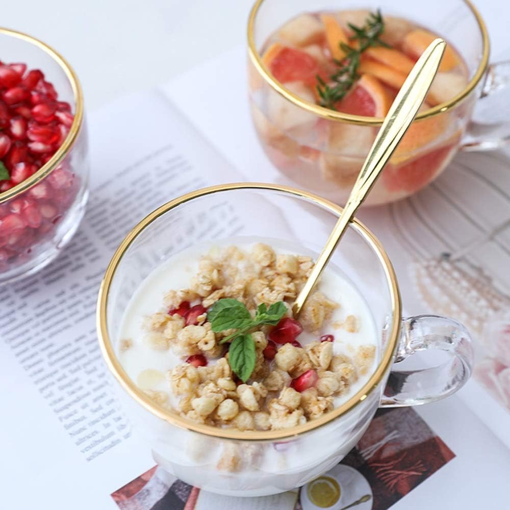 Cereal Bowl Set With Gold Trim - 4pc