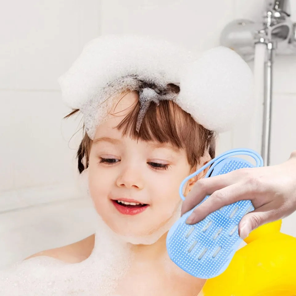 Bath Shower Loofah Silicone Brush Body Scrubber  Skin Cleaning Spa Bath Massager