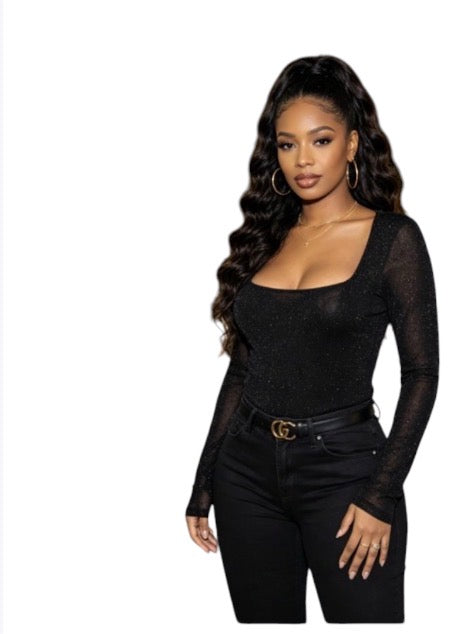 Ladies High-Cut Long Sleeve Bodysuit-Various Colours