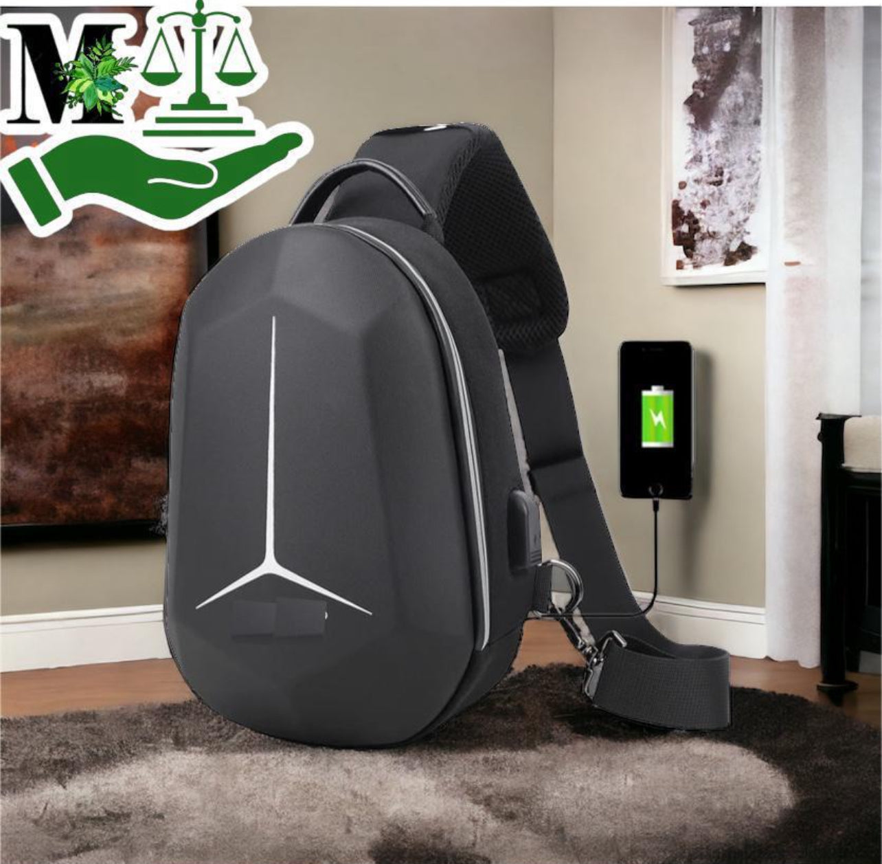 New Waterproof Multifunction Cross Body Mens Anti-Theft Bag