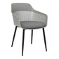 MFurn Modern Polypropylene Dining Chair with Cushioned Seat