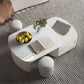 MFurn 
Extendable Coffee Table for Living Room,with 2 Storage Stools and 2 Drawers, White.