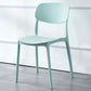 MFurn Contemporary Scandinavian Macaron Square Plastic Stackable Dining Chair Backrest For Dining Room-Various Colours
