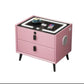 Smart LED Side Table with Wireless Charging, Bluetooth Speaker & Storage Drawers