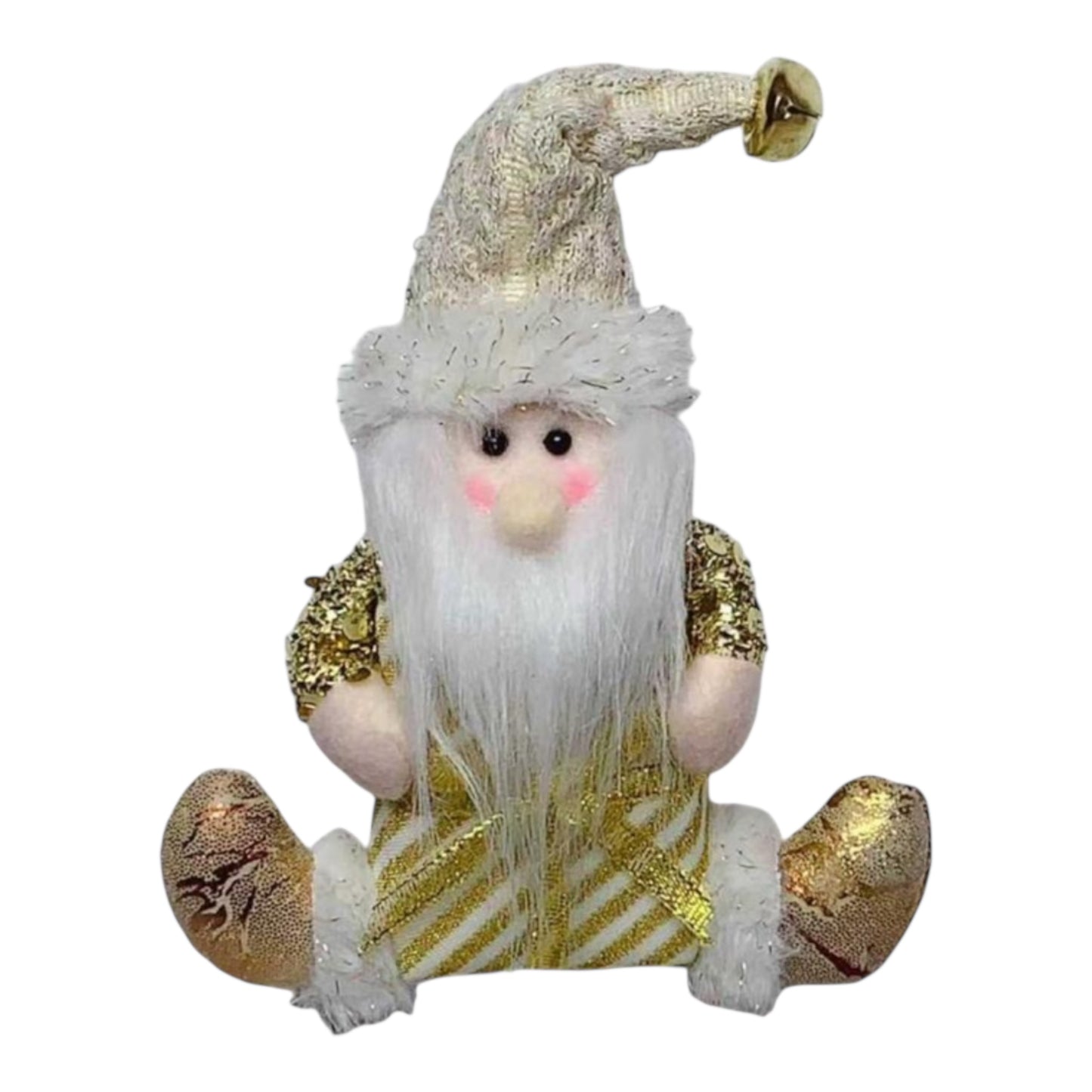 Christmas Santa Claus Plush Decor – Gold (20 x 15 cm)