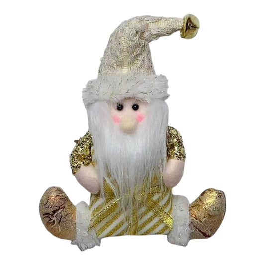 Christmas Santa Claus Plush Decor – Gold (20 x 15 cm)