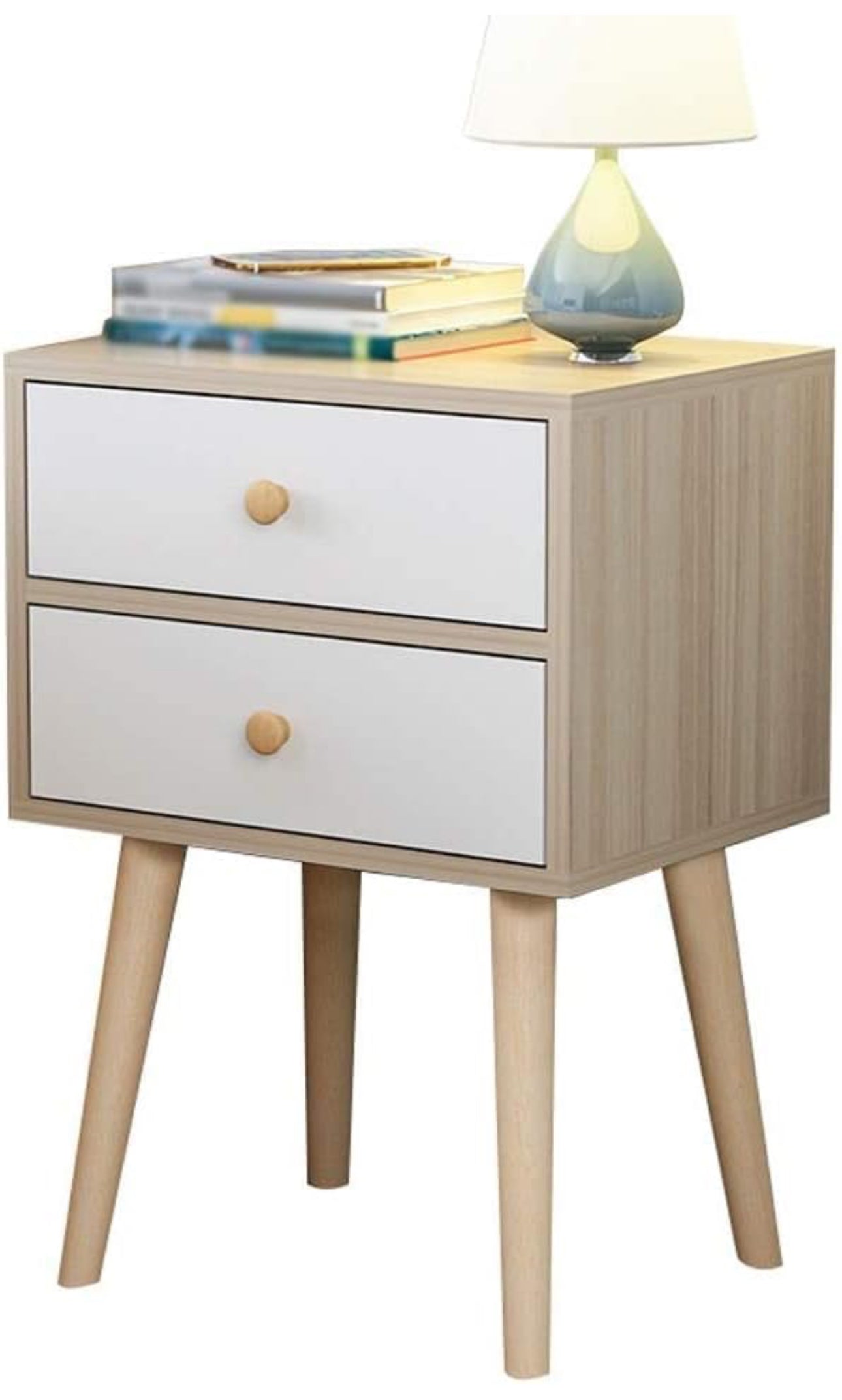 MFurn Nordic Bedside Nightstand – Modern Small Table with Drawer