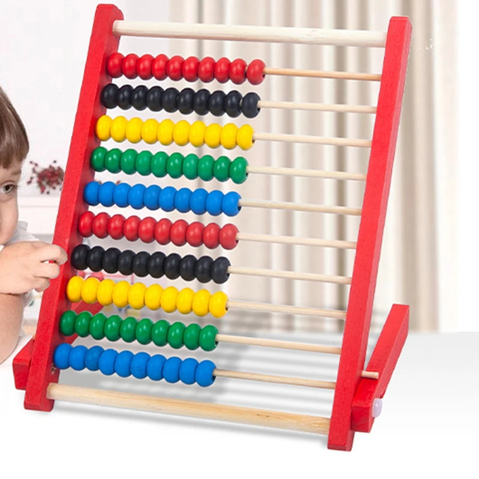 Wooden Abacus With Colorful Beads