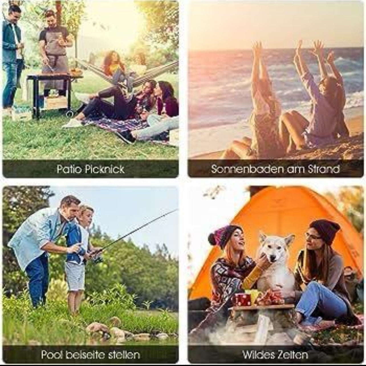 Outdoor Camping Chair Foldable -110kg Capacity