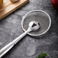 MHome 2-in-1 Stainless Steel Fine Mesh Strainer & Hot Pot Tongs – Multifunctional Frying Filter Spoon for BBQ, Salad & Fried Foods
