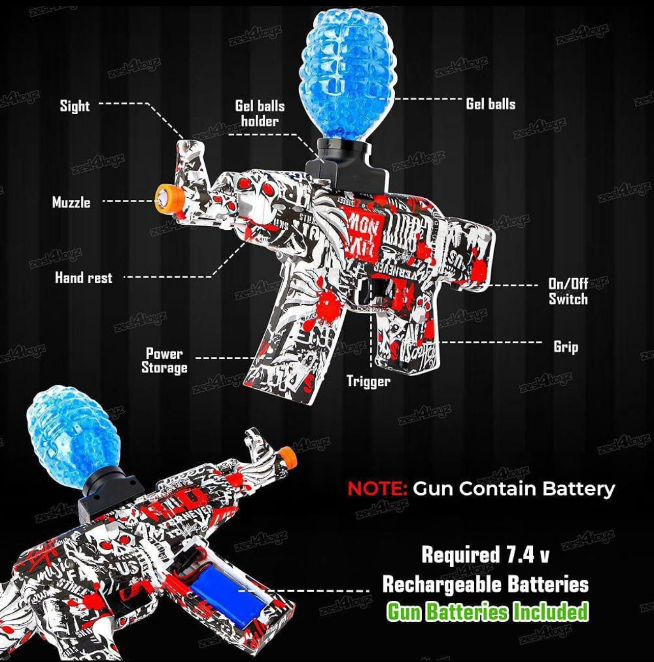 Gel Ball Blaster Rechargeable
