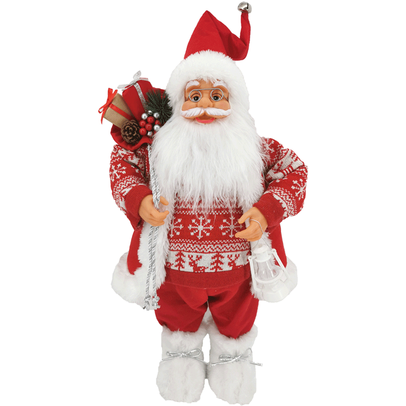Santa Claus Christmas Figurine – 45cm Standing Santa Doll (Various Options)