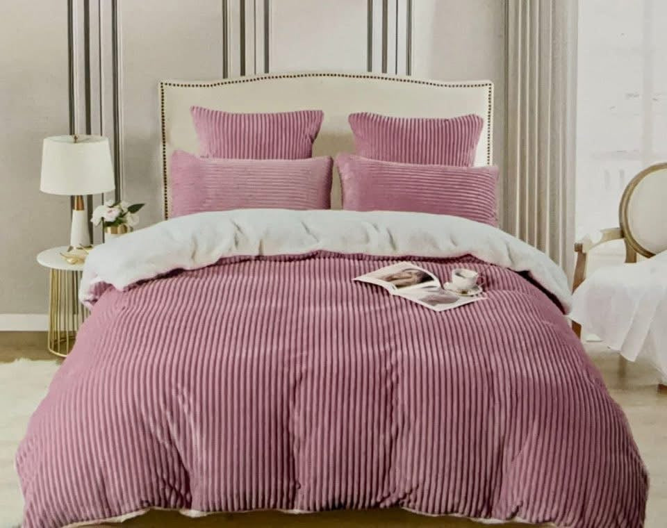 MHome 5pc Corduroy Comforter Set-Various Colours