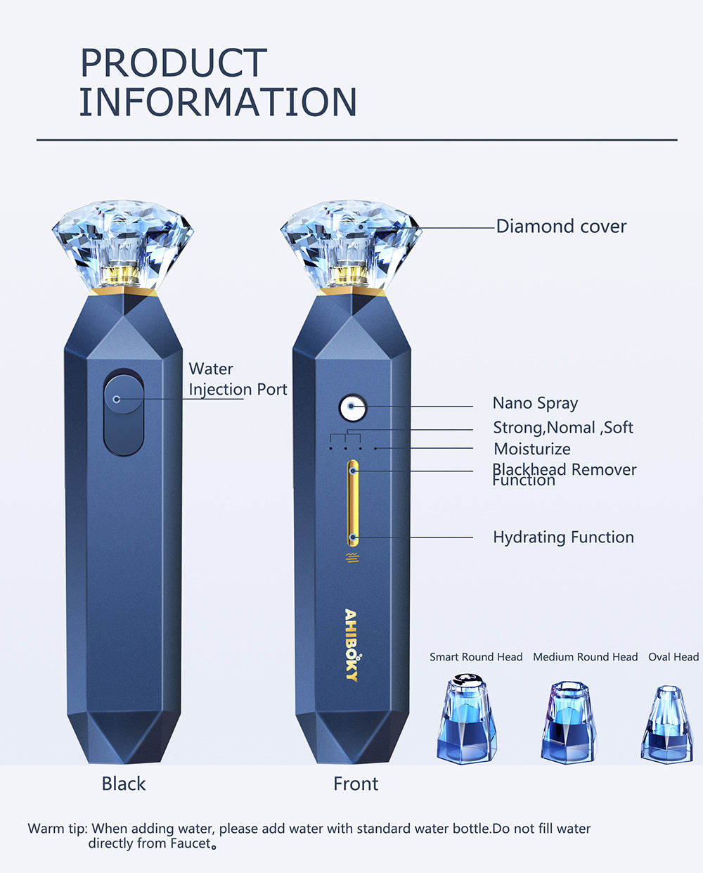 2-IN-1 Blackhead Remover Vacuum Pore Cleaner Acne Remover Mist Facial Sprayer Skin Moisture Nose Face Deep Cleansing Skin Care