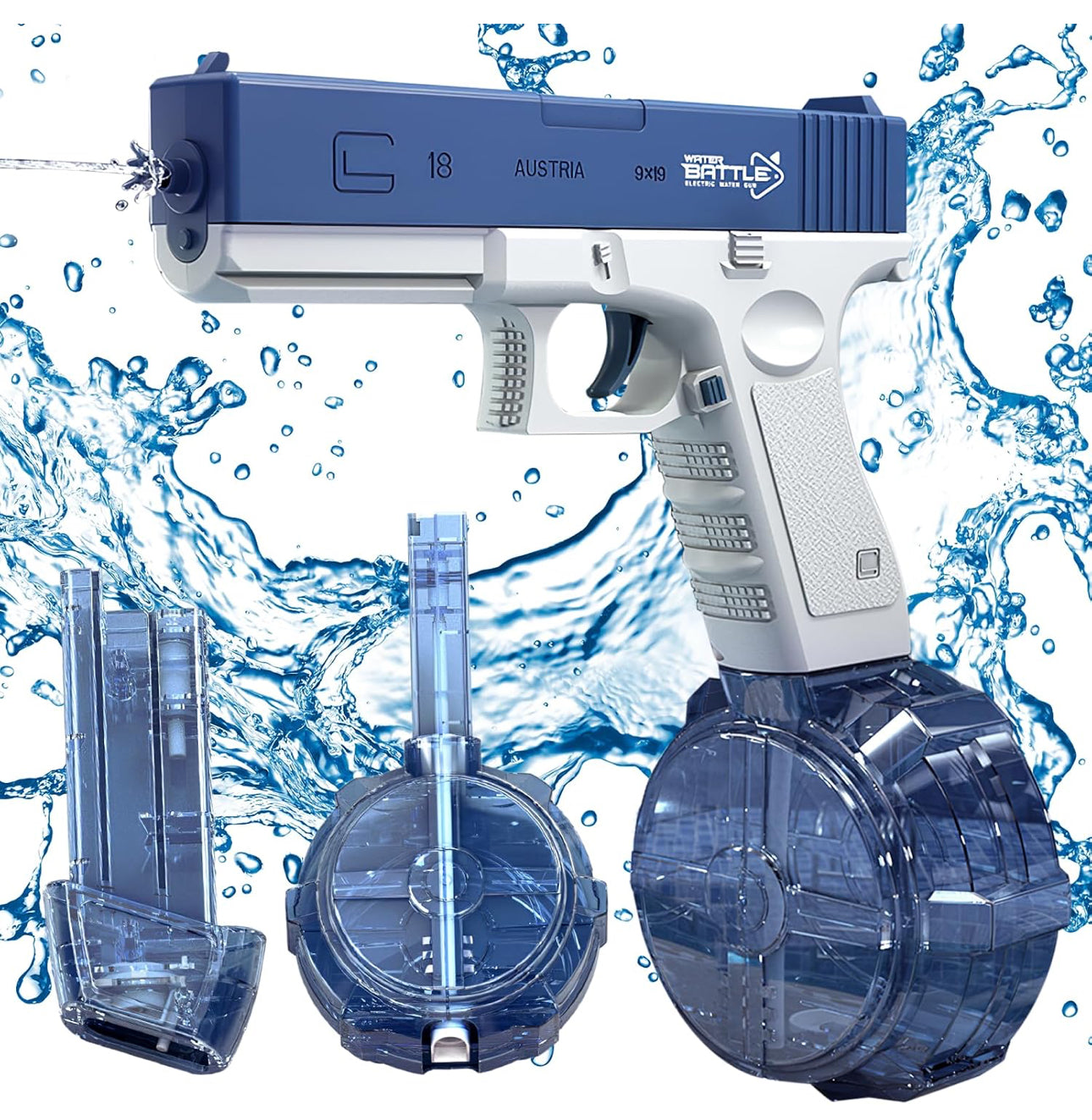 Electric Water Gun, Large Capacity Strongest Water Sprayer Summer Pool Beach Party Toy and Don't Worry About Leaks for Adults and Children