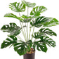 Artificial Monstera Plant Indoor, Artificial Tall Plant 18 Branches in Pot, Large Faux Monstera Plant Real Touch Green Fake Plants for Bedroom Office Garden Wedding Party Deco 1M
