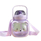 Children’s Drinking Bottle with Straw, Strap & Handle – Bear Design 500ml