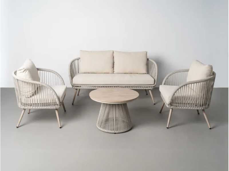 MFURN Tracy Modern Weave Design Outdoor Patio 4pc Set