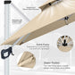 Weather-Resistant Cantilever Umbrella With LED Lighting
