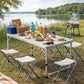 MHome Folding Camping Table With 4 Chairs Set 120x60cm