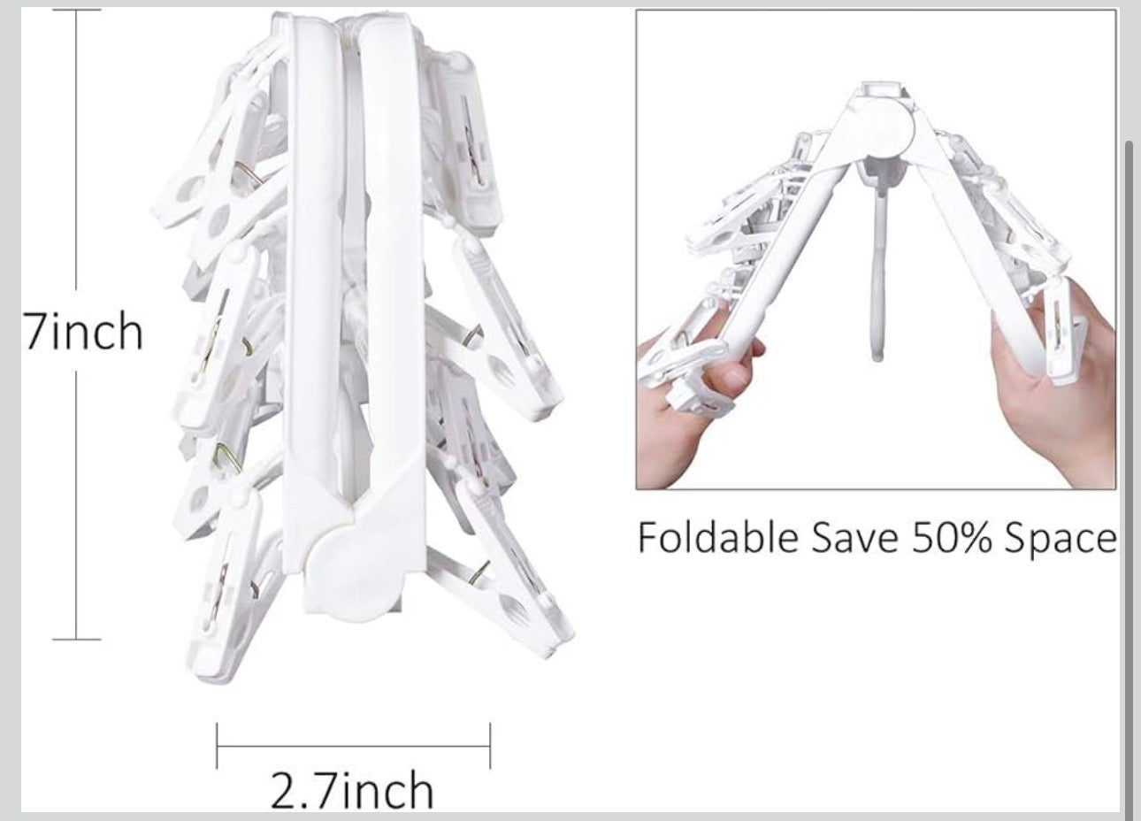 MHOME Foldable Drying Rack With Pegs