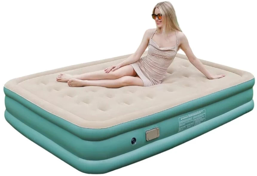 MHome Double Inflatable Flocked Bed