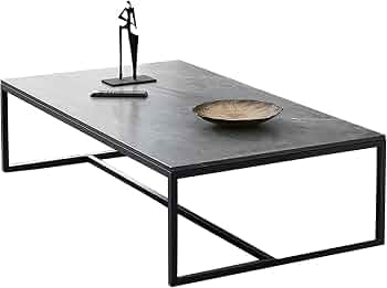 MFURN 
Modern Living Room coffe table Rectangle Coffee Table with Faux Marble Tabletop, Modern Sofa Side Table with Stainless Steel Frame for Living Room-Various Colours