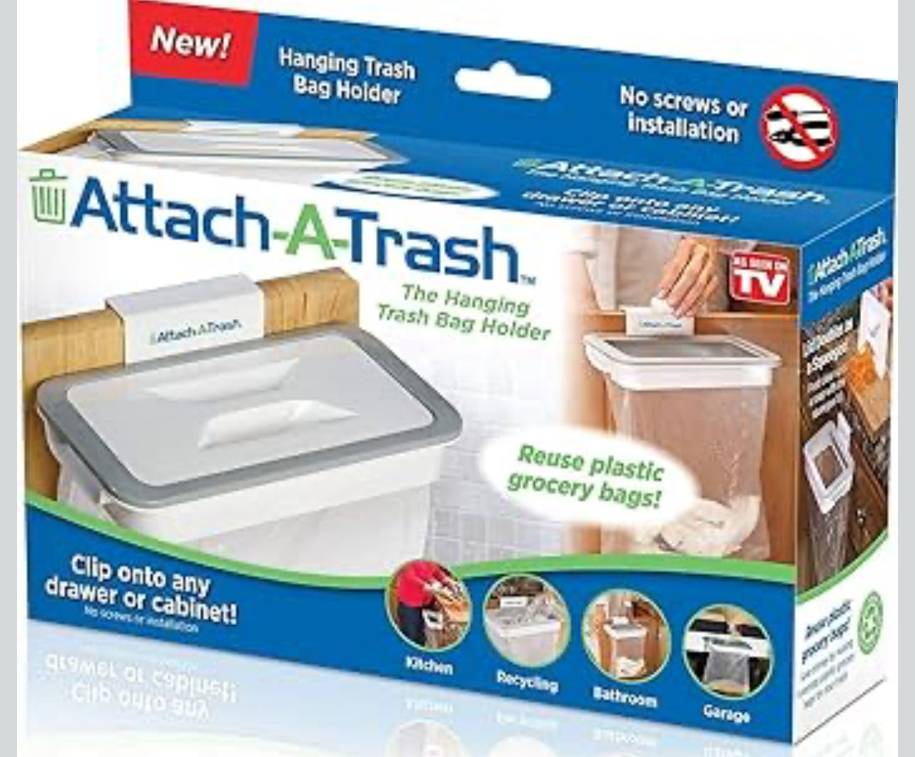 Attach-A-Trash Cabinet Hanging Garbage Bag Holder – Space-Saving Waste Solution