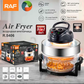 RAF Multi-Cooker Glass Air Fryer Electric Convection Halogen Oven R.5406 – 12L Capacity, 3500W Power