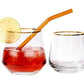 Elegant Gold Rim Gobelet Crystal Whiskey, Liqueur Glasses Set Of 6pc