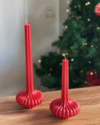 MHome Modern Ribbed Column Pillar Christmas Candle-Various Options