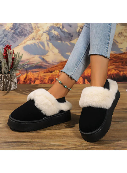 Fuzzy Slippers Slides with Strap for Women