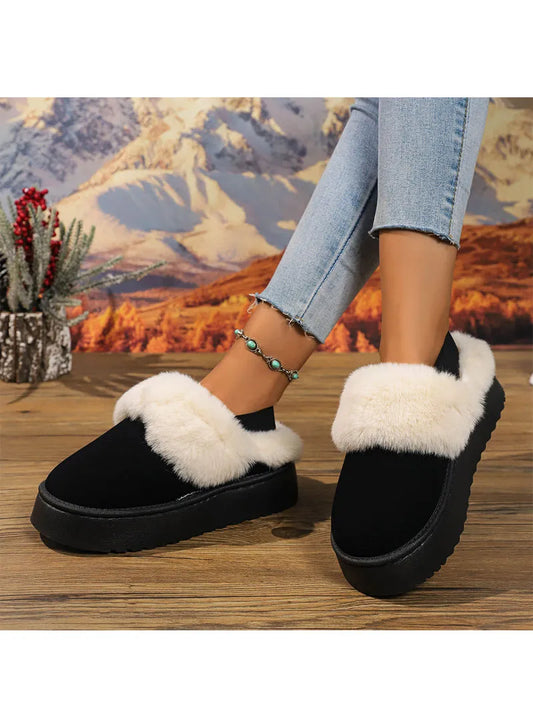 Fuzzy Slippers Slides with Strap for Women