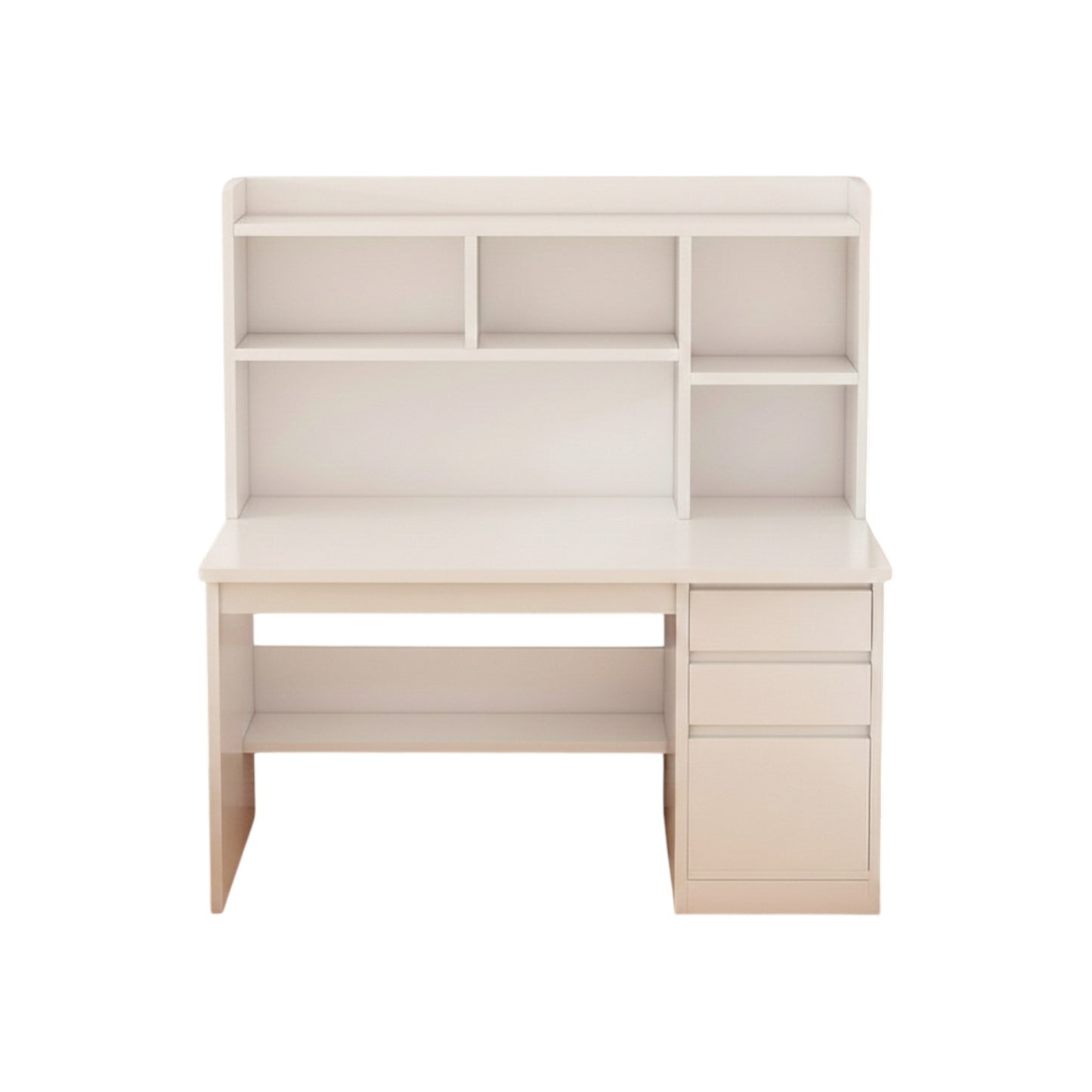 MFurn Modern Rectangular Desk with Hutch, Drawers & Cabinet Compartments