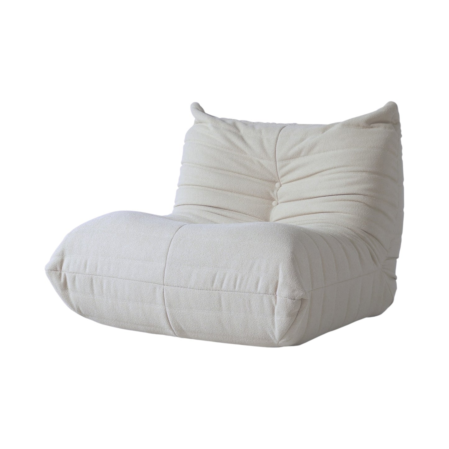 MFurn Adult Vacuum-compressed Bean Bag Chair – Teddy Fabric Memory Foam Lazy Sofa